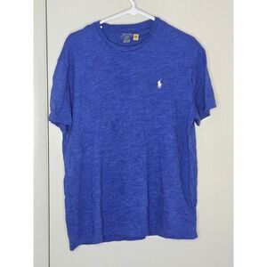 Polo Ralph Lauren Mens Classic Fit Blue Heather Slub Jersey T-Shirt Medium